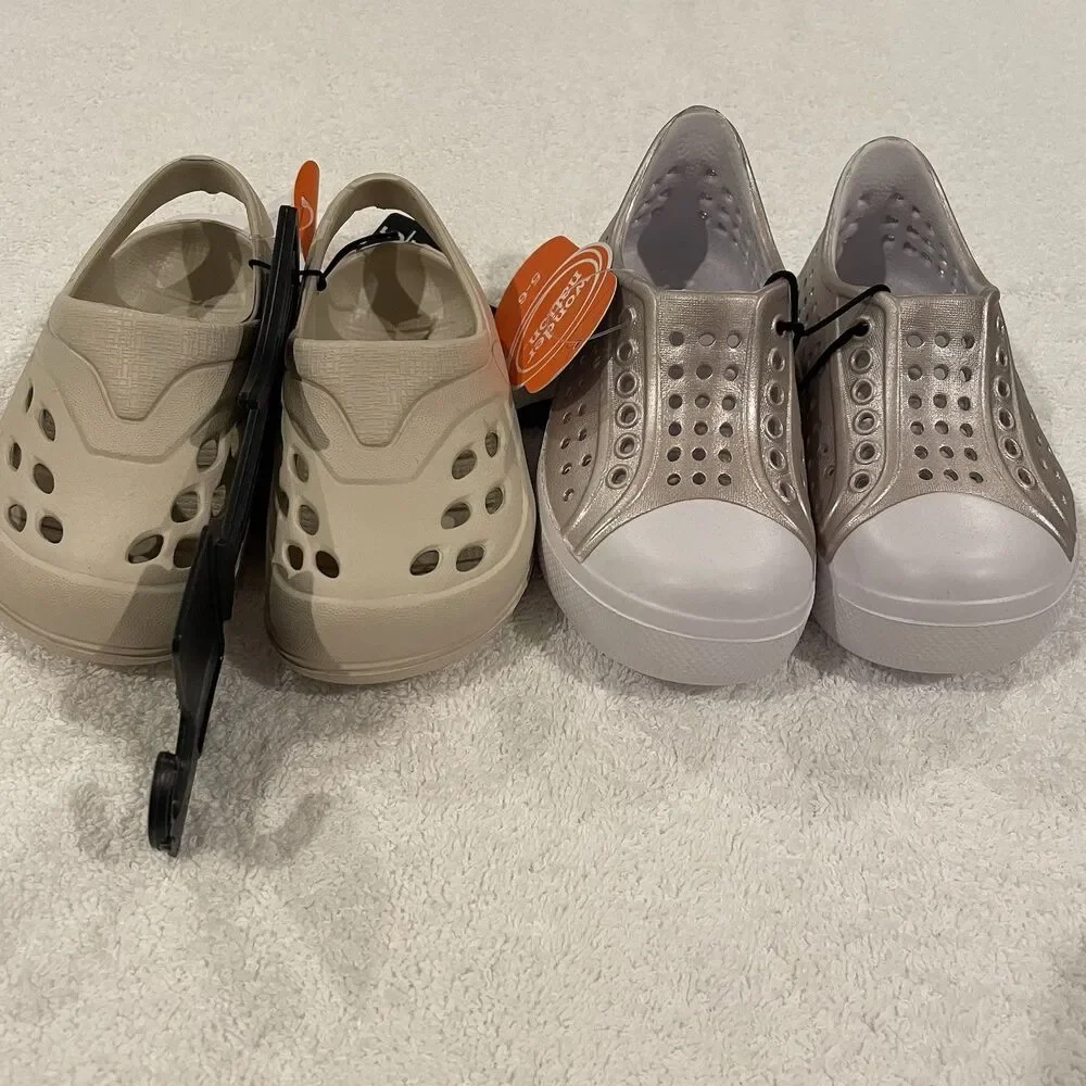 Set of 2 Pairs of Wonder Nation Girls Toddler Shoes Size 6 & 5/6 New with Tags